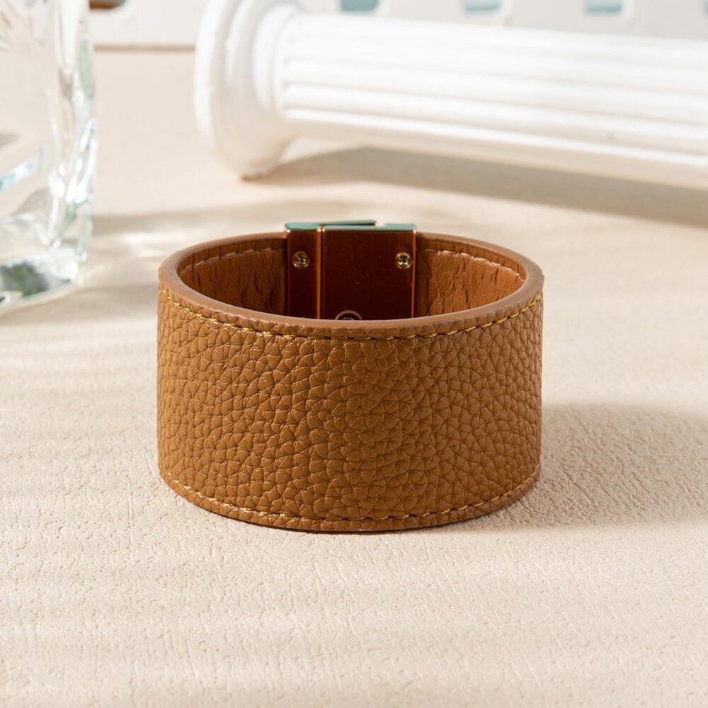 Braid Leather Wrap Bracelet Trendy Stackable Crys… - image 5